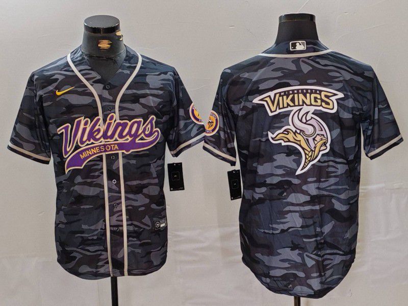 Men Minnesota Vikings Blank Camo Joint Name 2024 Nike Limited NFL Jersey style 3->minnesota vikings->NFL Jersey